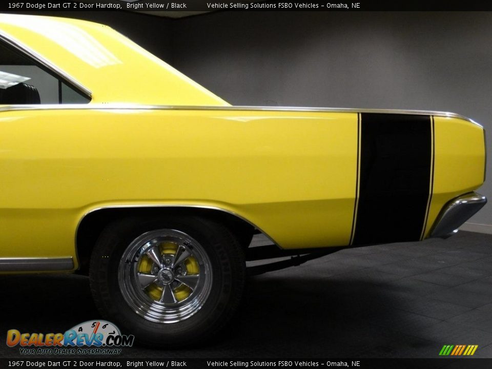 1967 Dodge Dart GT 2 Door Hardtop Bright Yellow / Black Photo #36