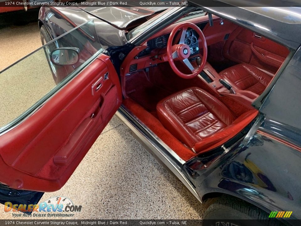 1974 Chevrolet Corvette Stingray Coupe Midnight Blue / Dark Red Photo #14