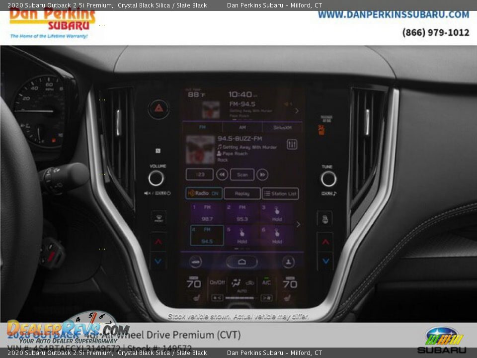 2020 Subaru Outback 2.5i Premium Crystal Black Silica / Slate Black Photo #12