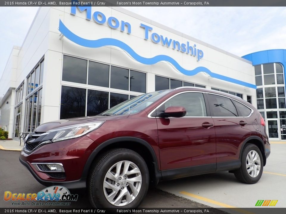 2016 Honda CR-V EX-L AWD Basque Red Pearl II / Gray Photo #1