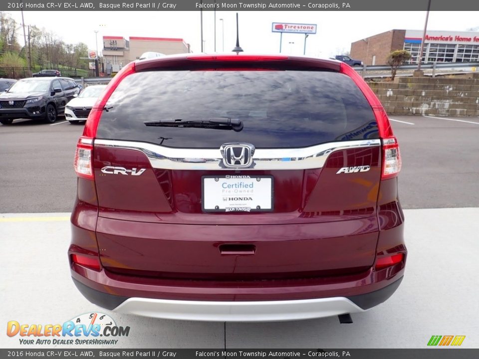 2016 Honda CR-V EX-L AWD Basque Red Pearl II / Gray Photo #4