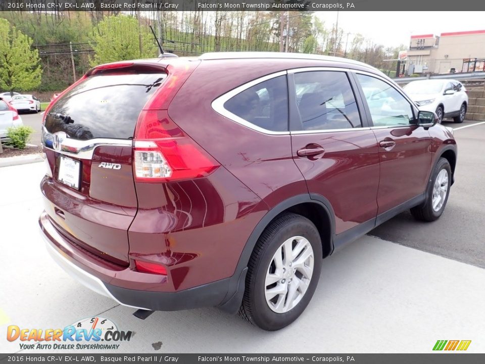 2016 Honda CR-V EX-L AWD Basque Red Pearl II / Gray Photo #6