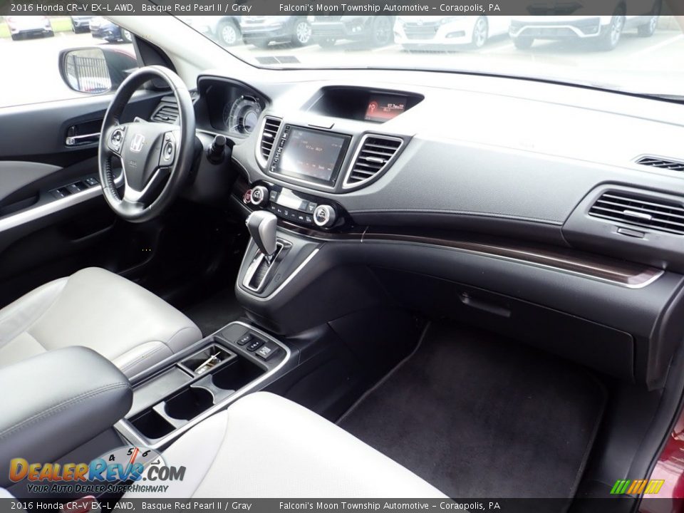 2016 Honda CR-V EX-L AWD Basque Red Pearl II / Gray Photo #12