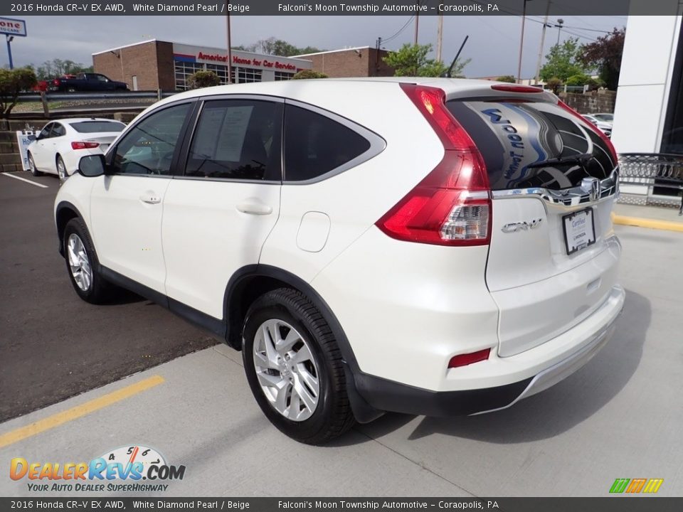 2016 Honda CR-V EX AWD White Diamond Pearl / Beige Photo #3