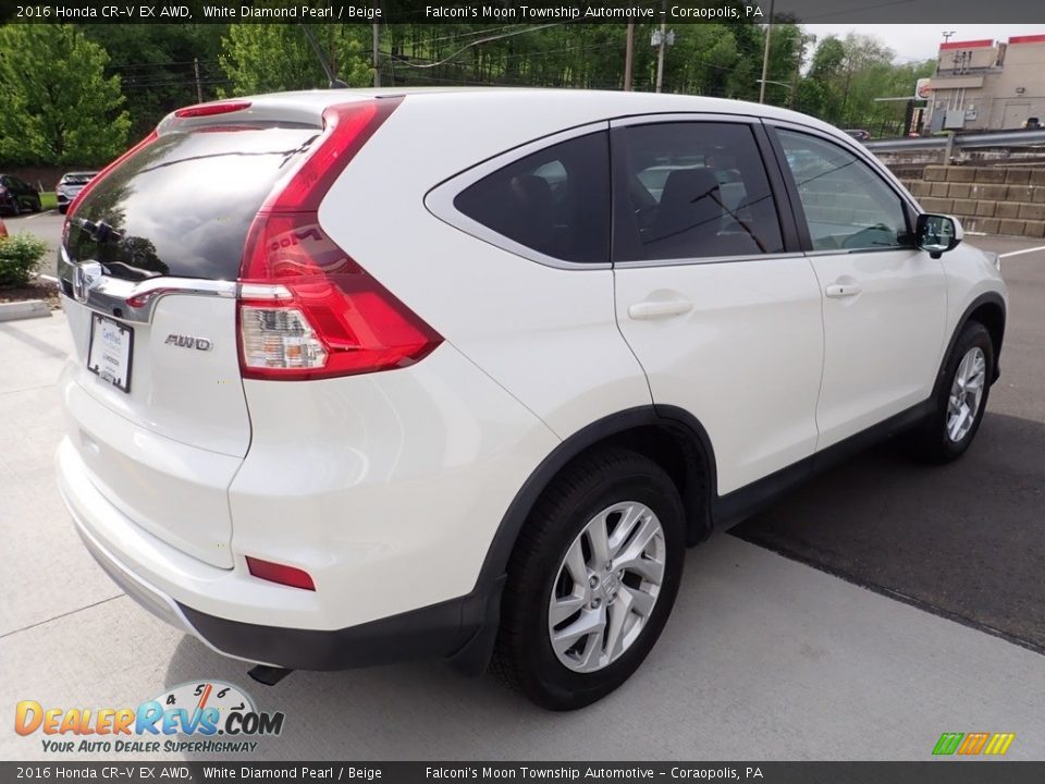 2016 Honda CR-V EX AWD White Diamond Pearl / Beige Photo #6