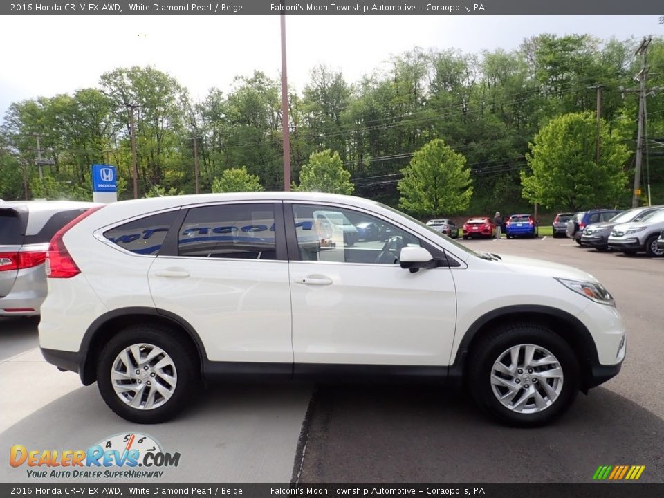 2016 Honda CR-V EX AWD White Diamond Pearl / Beige Photo #7