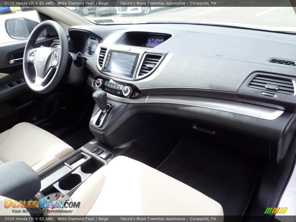 2016 Honda CR-V EX AWD White Diamond Pearl / Beige Photo #12
