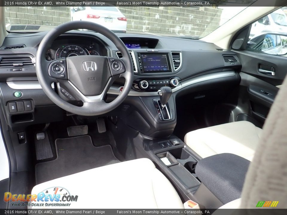 2016 Honda CR-V EX AWD White Diamond Pearl / Beige Photo #17
