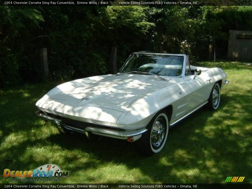 1964 Chevrolet Corvette Sting Ray Convertible Ermine White / Black Photo #2