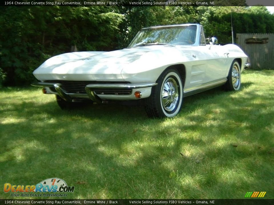 1964 Chevrolet Corvette Sting Ray Convertible Ermine White / Black Photo #3