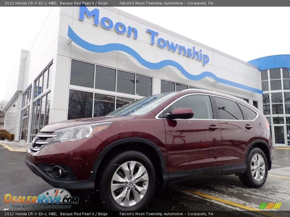 2012 Honda CR-V EX-L 4WD Basque Red Pearl II / Beige Photo #1