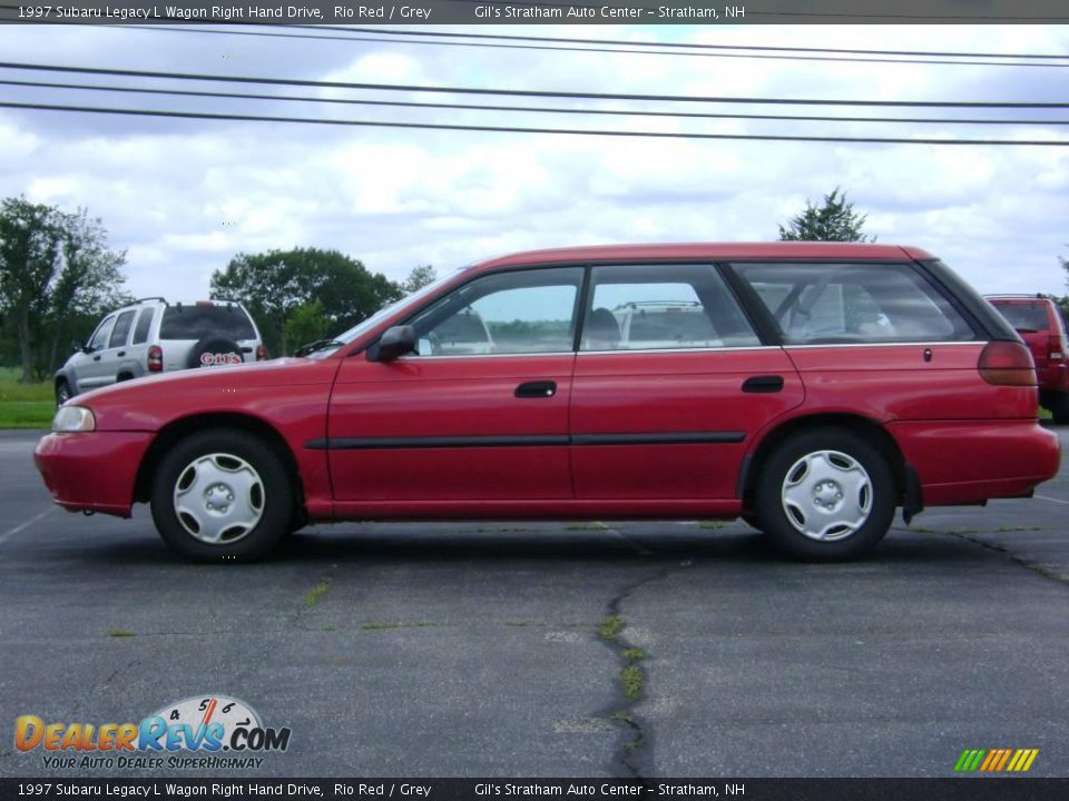 1997 Subaru Legacy L Wagon Right Hand Drive Rio Red / Grey Photo #4