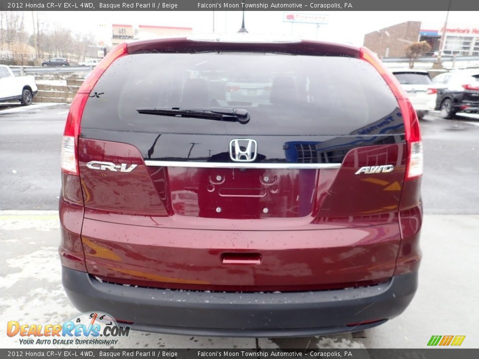 2012 Honda CR-V EX-L 4WD Basque Red Pearl II / Beige Photo #4