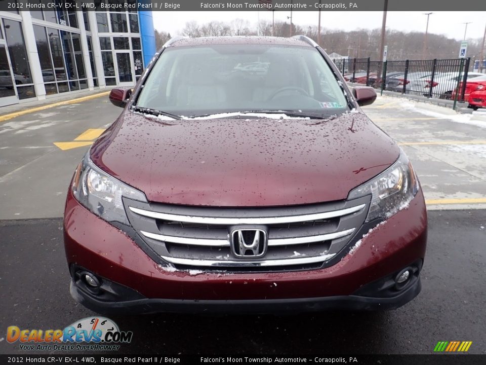 2012 Honda CR-V EX-L 4WD Basque Red Pearl II / Beige Photo #9