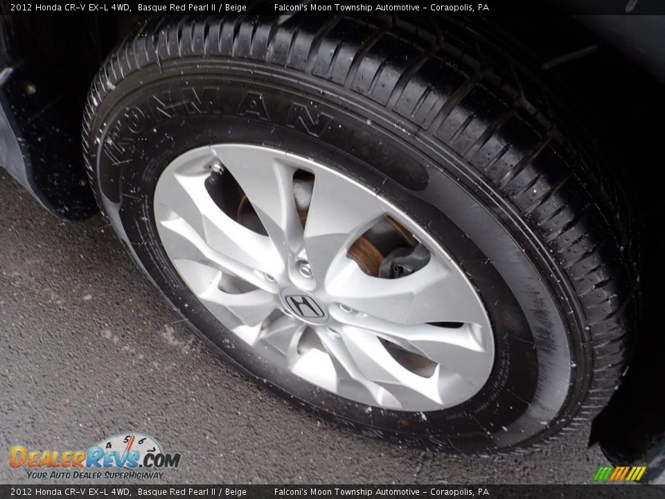 2012 Honda CR-V EX-L 4WD Basque Red Pearl II / Beige Photo #10