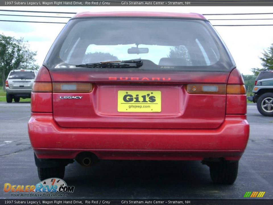 1997 Subaru Legacy L Wagon Right Hand Drive Rio Red / Grey Photo #6
