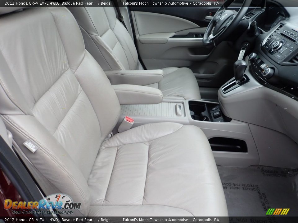 2012 Honda CR-V EX-L 4WD Basque Red Pearl II / Beige Photo #11