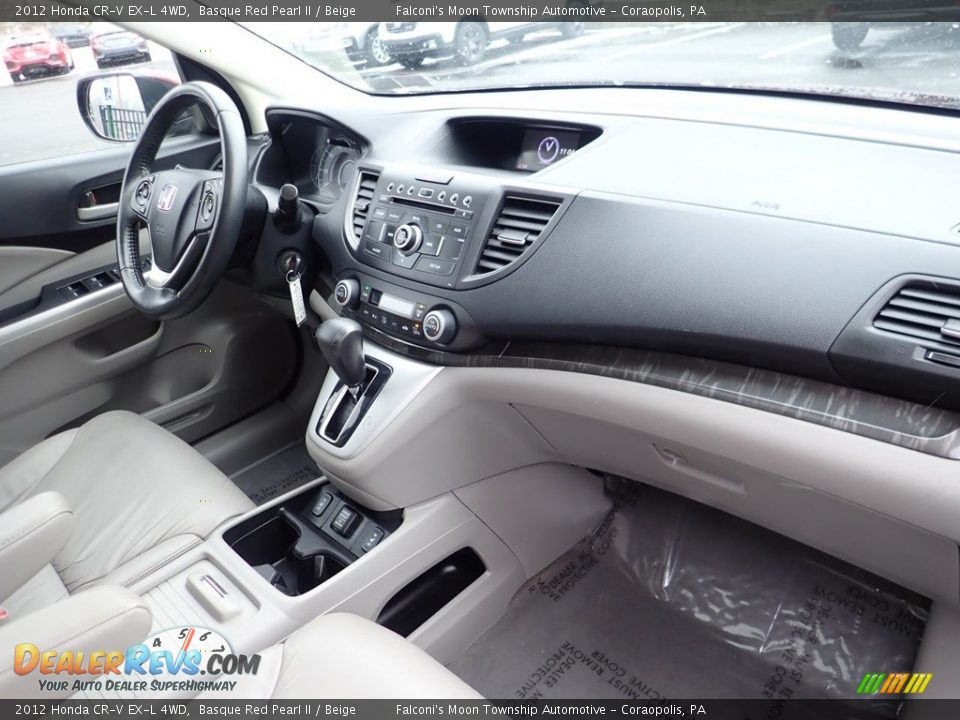 2012 Honda CR-V EX-L 4WD Basque Red Pearl II / Beige Photo #12
