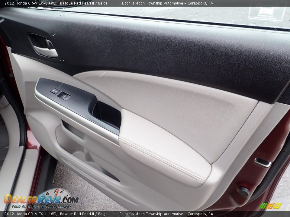 2012 Honda CR-V EX-L 4WD Basque Red Pearl II / Beige Photo #13