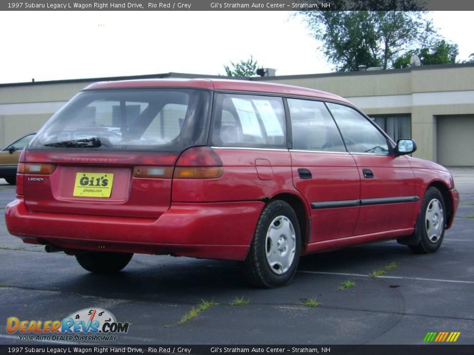 1997 Subaru Legacy L Wagon Right Hand Drive Rio Red / Grey Photo #7