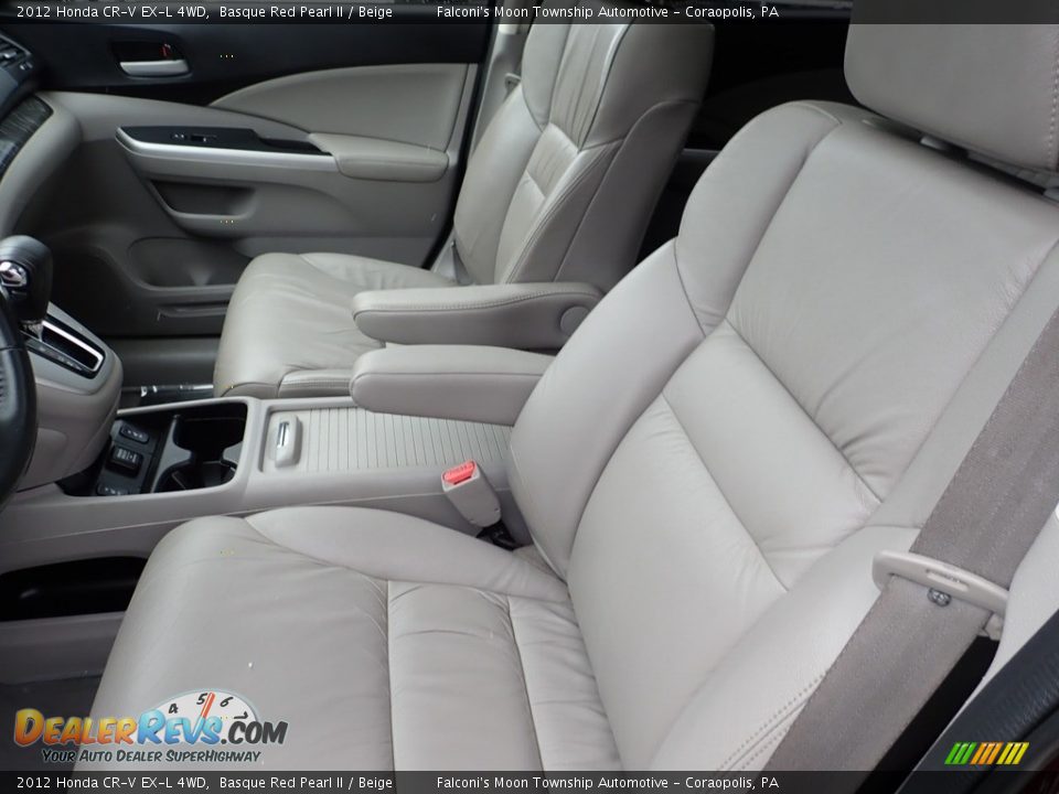 2012 Honda CR-V EX-L 4WD Basque Red Pearl II / Beige Photo #15