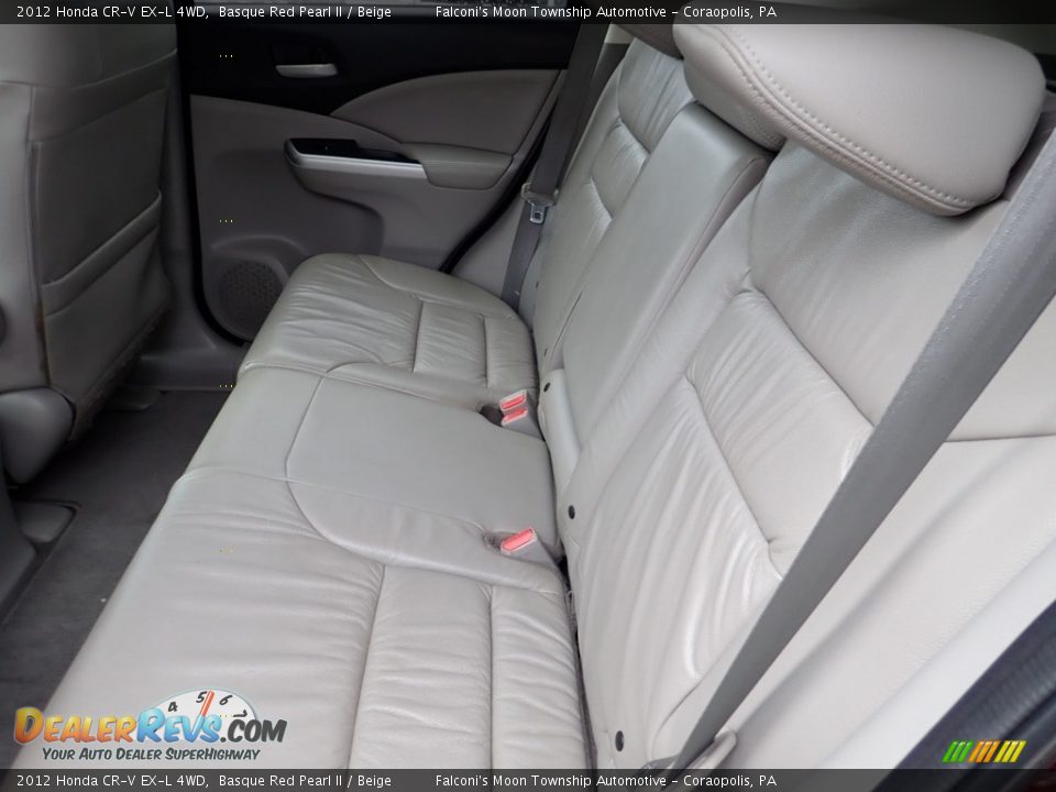 2012 Honda CR-V EX-L 4WD Basque Red Pearl II / Beige Photo #16