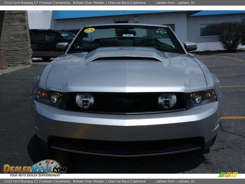 2010 Ford Mustang GT Premium Convertible Brilliant Silver Metallic / Charcoal Black/Cashmere Photo #2