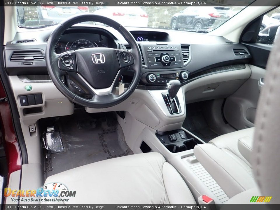 2012 Honda CR-V EX-L 4WD Basque Red Pearl II / Beige Photo #17