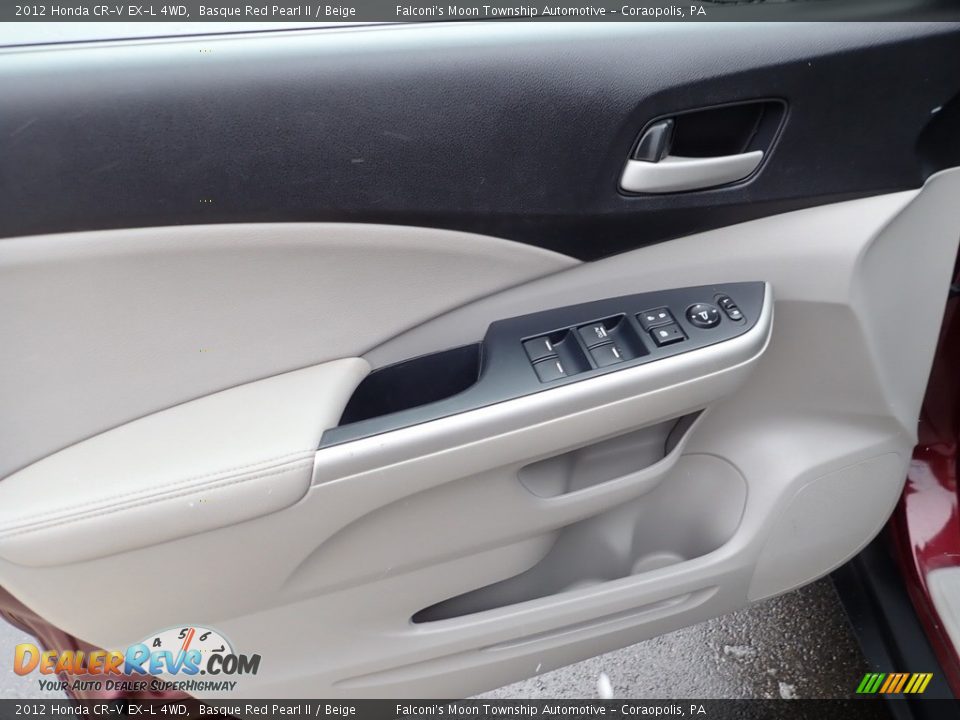 2012 Honda CR-V EX-L 4WD Basque Red Pearl II / Beige Photo #18
