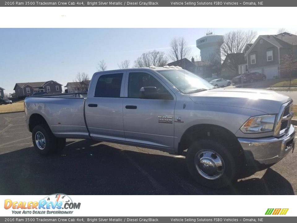 2016 Ram 3500 Tradesman Crew Cab 4x4 Bright Silver Metallic / Diesel Gray/Black Photo #1