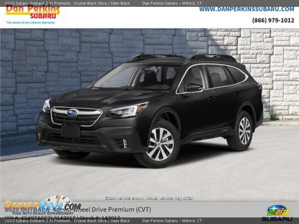 2020 Subaru Outback 2.5i Premium Crystal Black Silica / Slate Black Photo #1