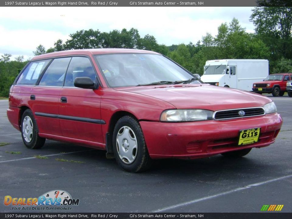 1997 Subaru Legacy L Wagon Right Hand Drive Rio Red / Grey Photo #9