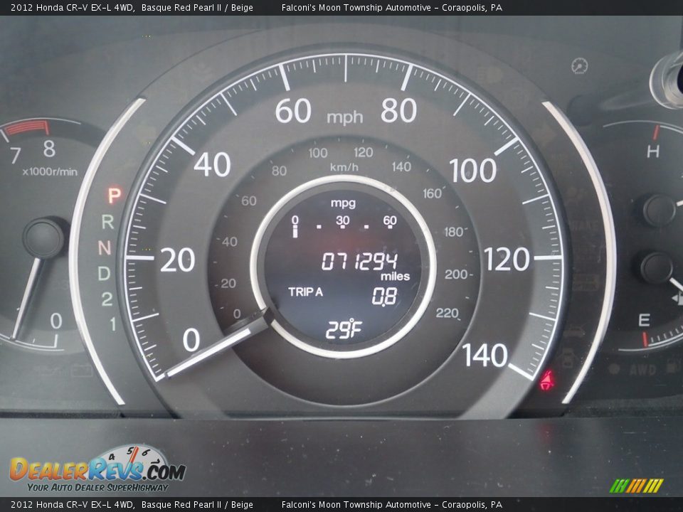 2012 Honda CR-V EX-L 4WD Basque Red Pearl II / Beige Photo #24