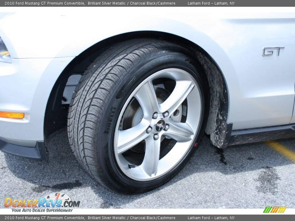 2010 Ford Mustang GT Premium Convertible Brilliant Silver Metallic / Charcoal Black/Cashmere Photo #4