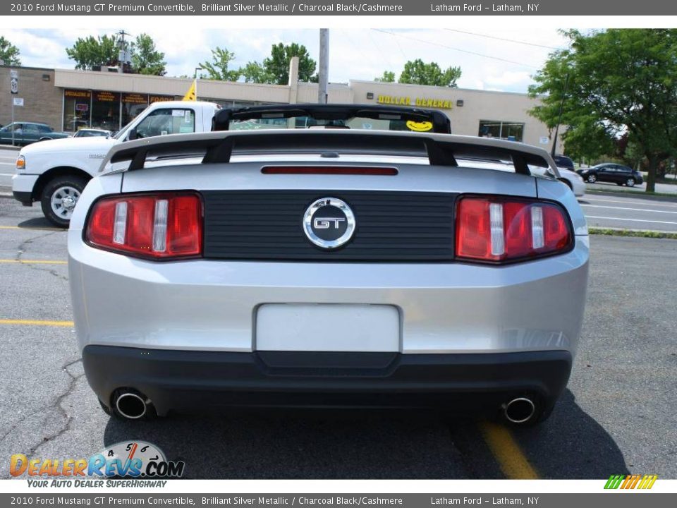 2010 Ford Mustang GT Premium Convertible Brilliant Silver Metallic / Charcoal Black/Cashmere Photo #5