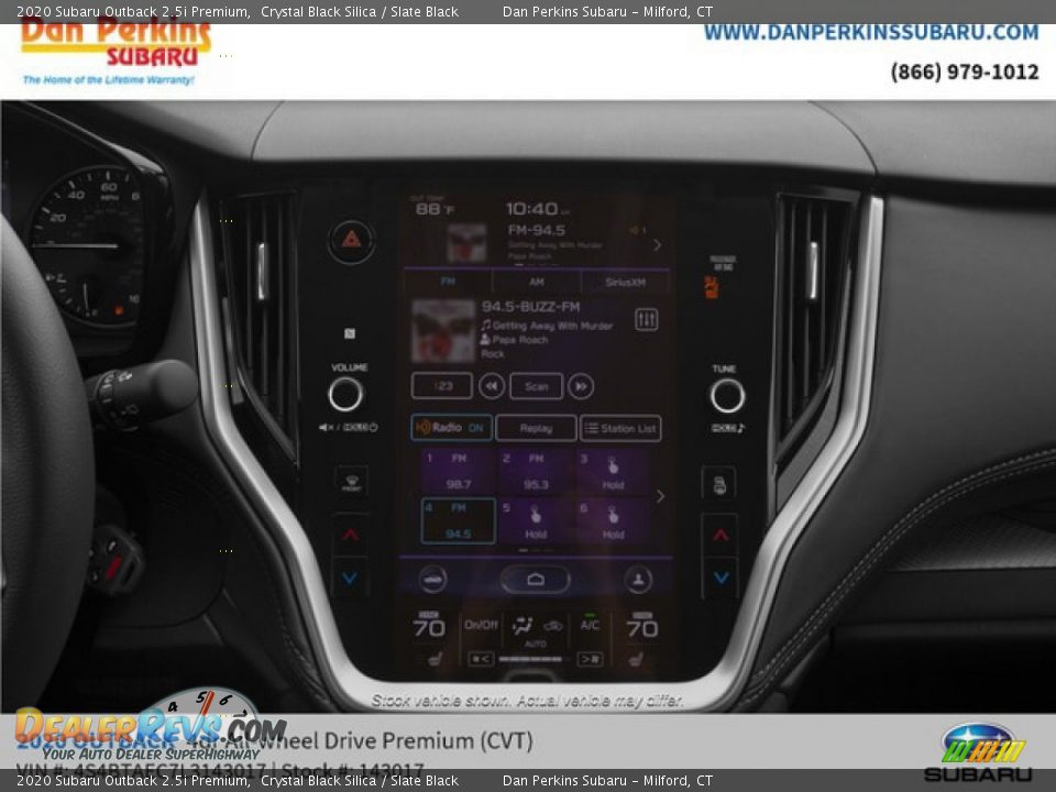 2020 Subaru Outback 2.5i Premium Crystal Black Silica / Slate Black Photo #12