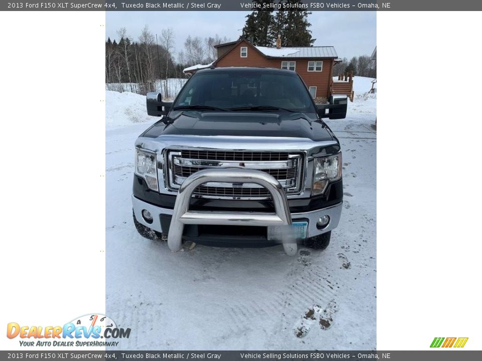 2013 Ford F150 XLT SuperCrew 4x4 Tuxedo Black Metallic / Steel Gray Photo #6