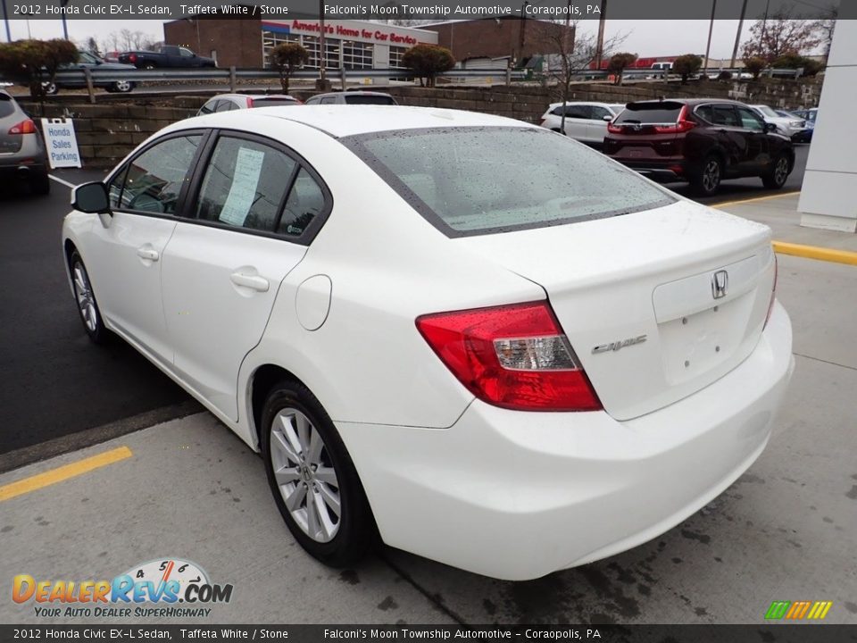 2012 Honda Civic EX-L Sedan Taffeta White / Stone Photo #3