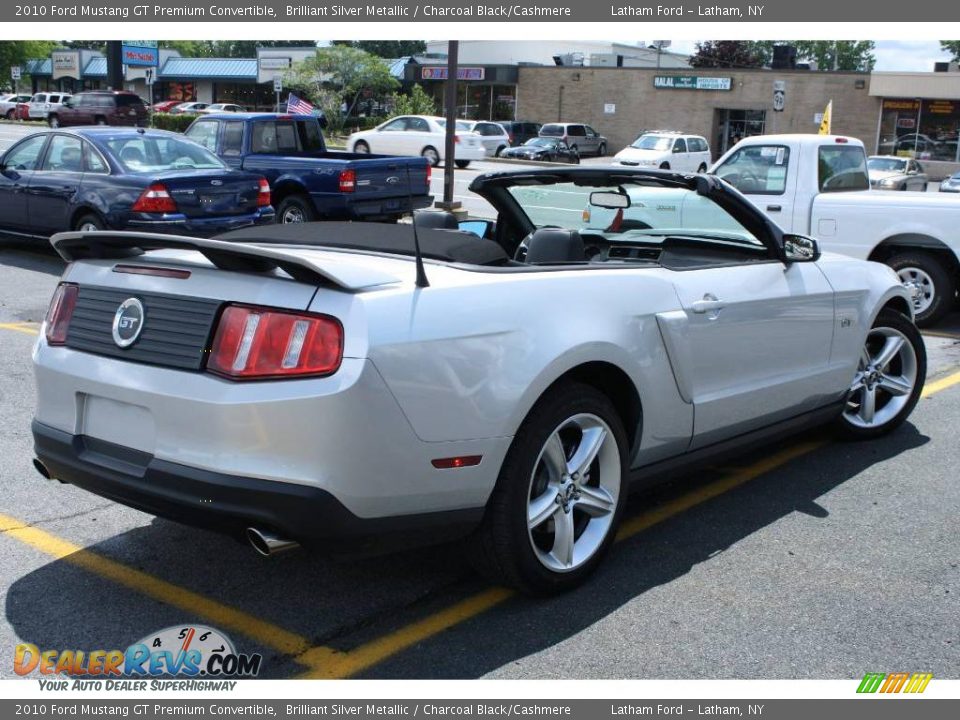 2010 Ford Mustang GT Premium Convertible Brilliant Silver Metallic / Charcoal Black/Cashmere Photo #6