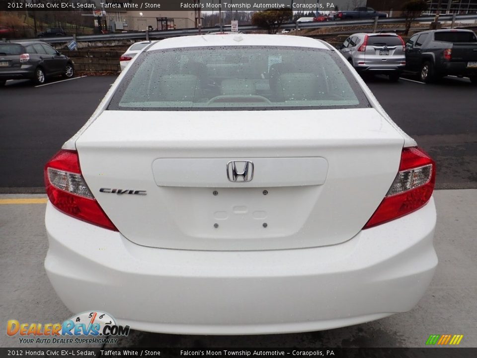 2012 Honda Civic EX-L Sedan Taffeta White / Stone Photo #4