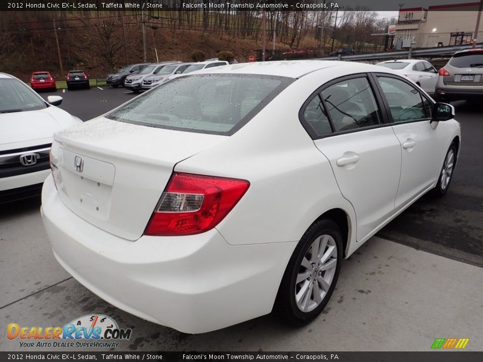 2012 Honda Civic EX-L Sedan Taffeta White / Stone Photo #5