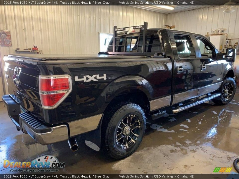 2013 Ford F150 XLT SuperCrew 4x4 Tuxedo Black Metallic / Steel Gray Photo #11