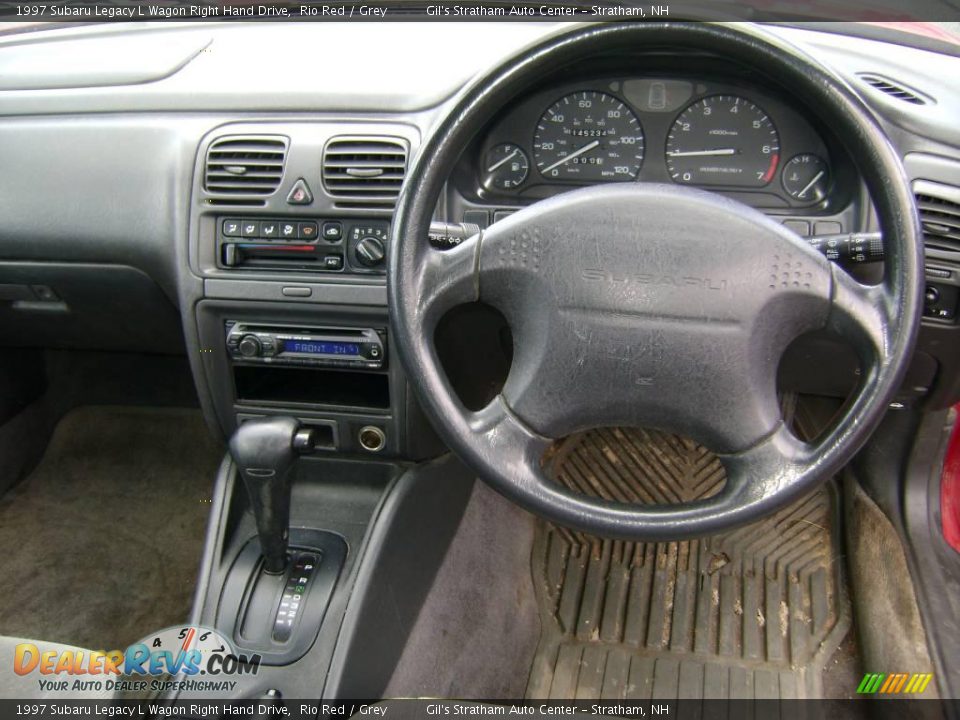 1997 Subaru Legacy L Wagon Right Hand Drive Rio Red / Grey Photo #13