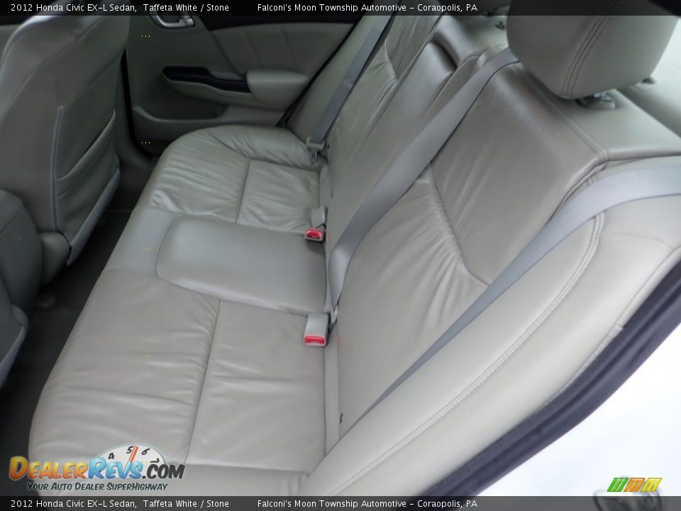 2012 Honda Civic EX-L Sedan Taffeta White / Stone Photo #16