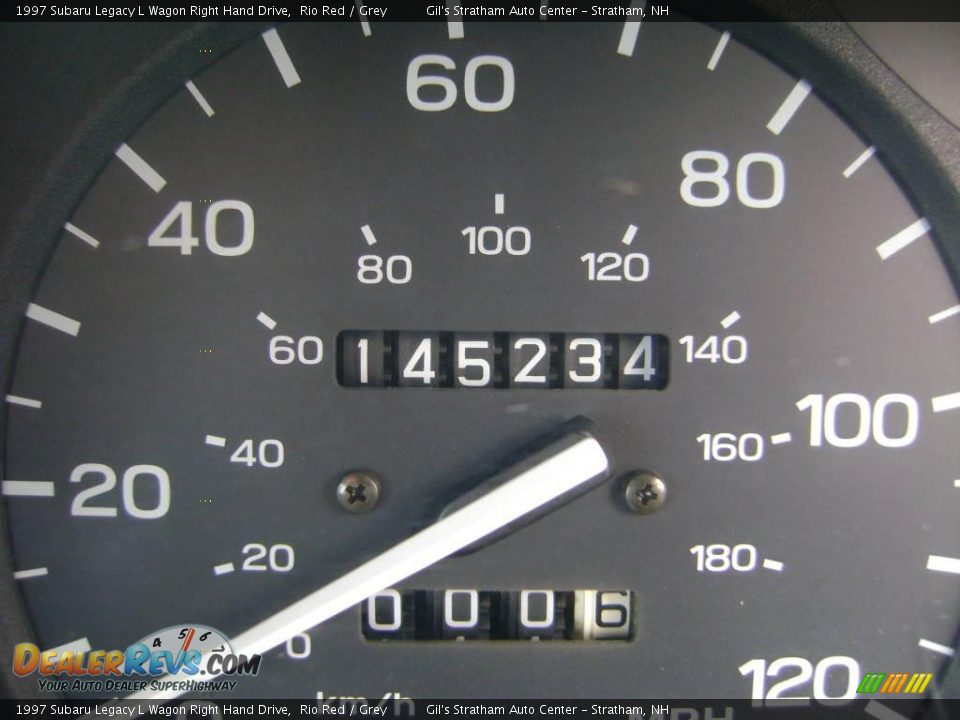 1997 Subaru Legacy L Wagon Right Hand Drive Rio Red / Grey Photo #14