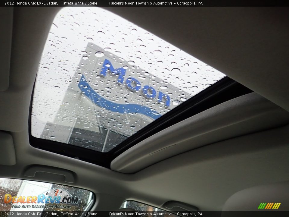 2012 Honda Civic EX-L Sedan Taffeta White / Stone Photo #20