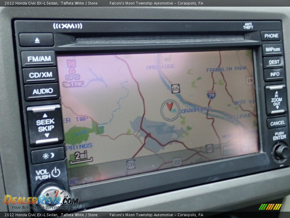 2012 Honda Civic EX-L Sedan Taffeta White / Stone Photo #21