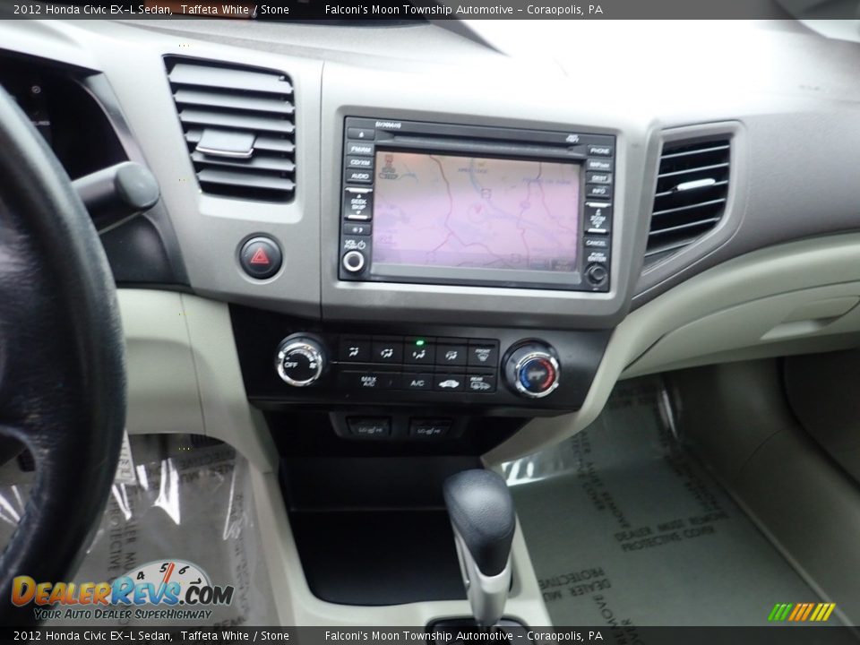 2012 Honda Civic EX-L Sedan Taffeta White / Stone Photo #23