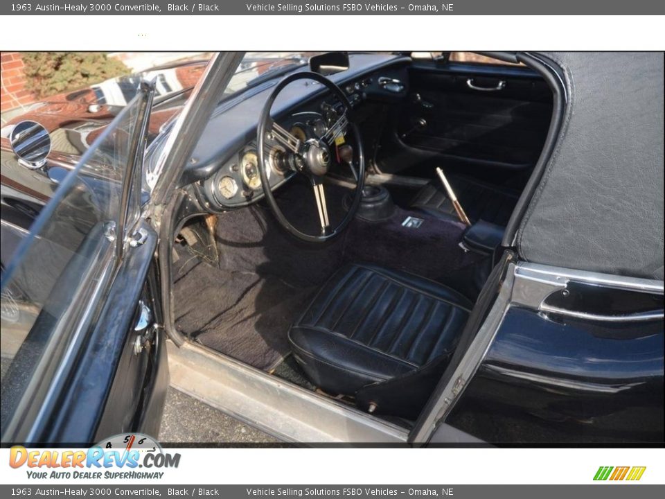 1963 Austin-Healy 3000 Convertible Black / Black Photo #16