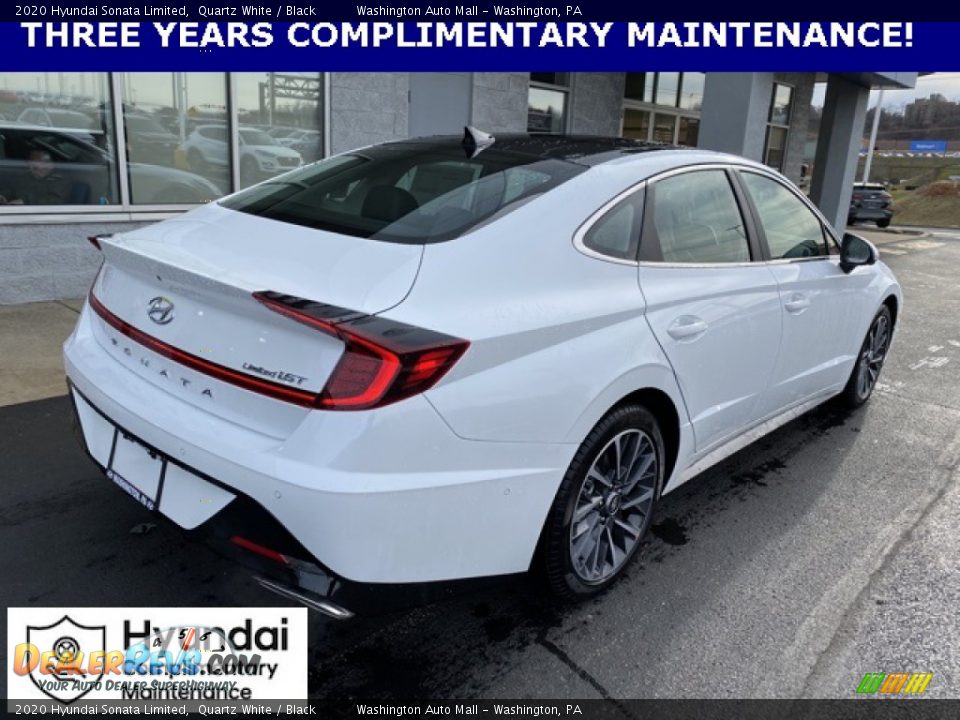 2020 Hyundai Sonata Limited Quartz White / Black Photo #4